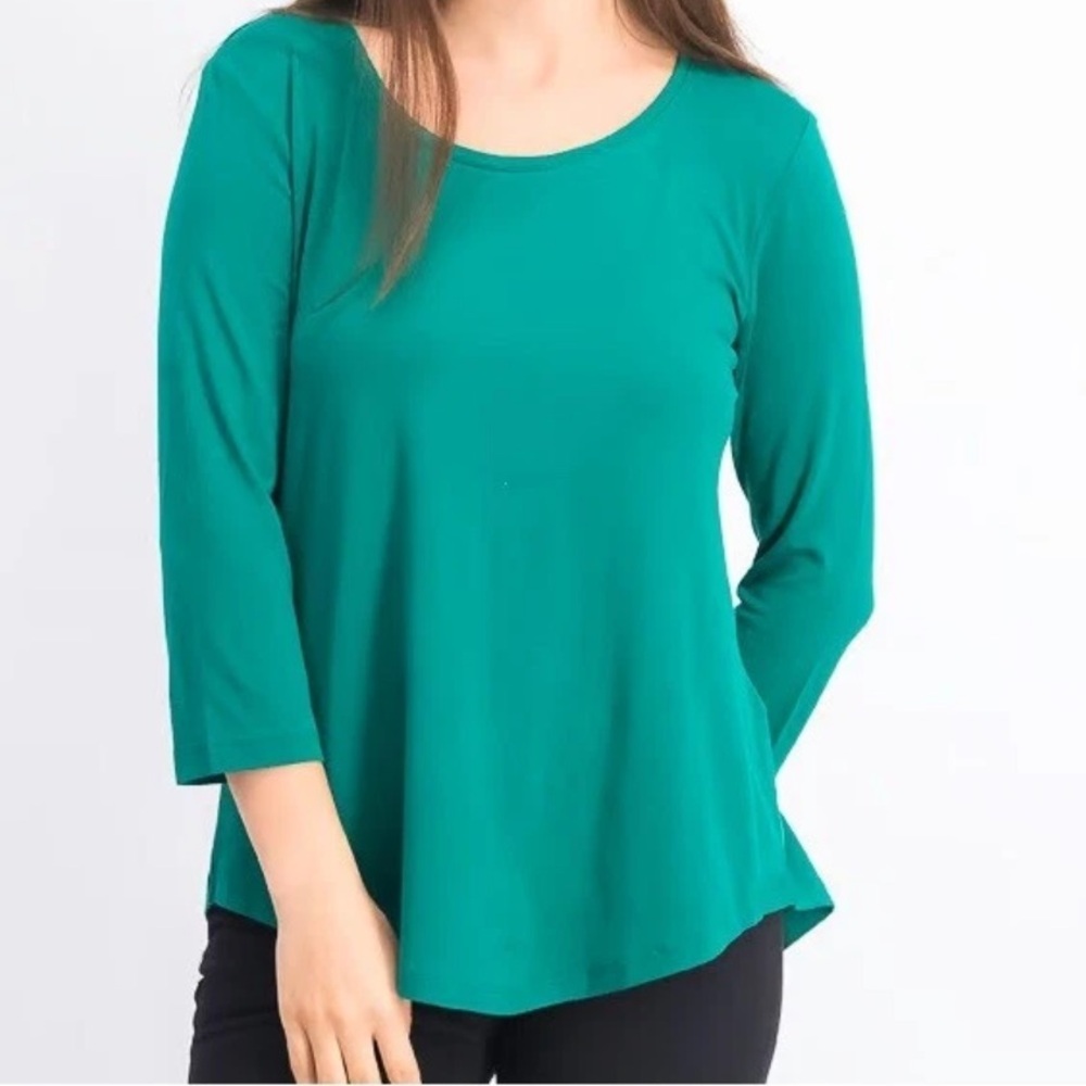 JM Collection Emerald Long Sleeve Top